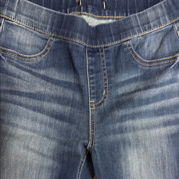 Women's Blue Flared Jeans - Picture 2 of 8